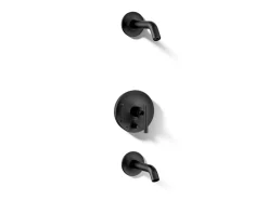 Rite-Temp® bath and shower trim kit with push-button diverter and lever handle, without showerhead