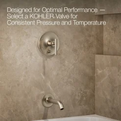 Rite-Temp® bath and shower trim kit with push-button diverter and lever handle, without showerhead