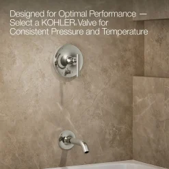 Rite-Temp® bath and shower trim kit with push-button diverter and lever handle, without showerhead