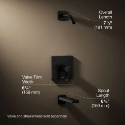 Rite-Temp® bath and shower trim kit, without showerhead