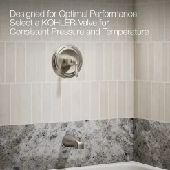 Rite-Temp® bath and shower trim kit, 1.75 gpm, slip-fit spout