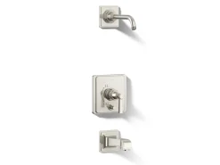 Rite-Temp® bath and shower trim kit with push-button diverter and lever handle, without showerhead