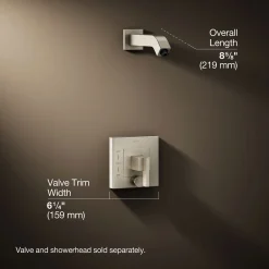 Rite-Temp® shower trim kit with push-button diverter, without showerhead
