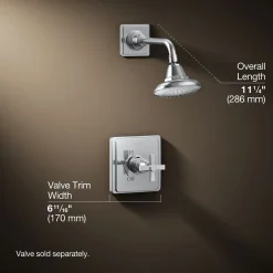 Rite-Temp® shower trim kit with cross handle, 2.5 gpm