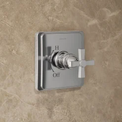 Rite-Temp® shower trim kit with cross handle, without showerhead