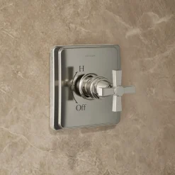 Rite-Temp® shower trim kit with cross handle, without showerhead