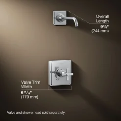 Rite-Temp® shower trim kit with cross handle, without showerhead