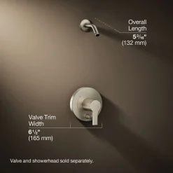 Rite-Temp® shower trim kit with push-button diverter, without showerhead