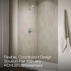 Rite-Temp® shower trim kit with push-button diverter, without showerhead