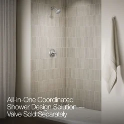 Rite-Temp® shower trim kit with push-button diverter, 2.5 gpm