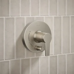 Rite-Temp® shower trim kit with push-button diverter, less showerhead