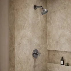 Rite-Temp® shower trim kit with cross handle, without showerhead