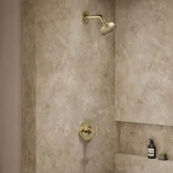 Rite-Temp® shower trim kit with cross handle, without showerhead