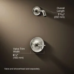 Rite-Temp® shower trim kit with cross handle, without showerhead