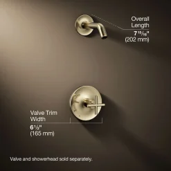 Rite-Temp® shower trim kit with cross handle, without showerhead