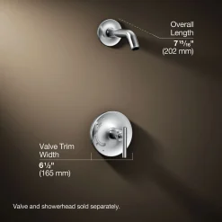 Rite-Temp® shower trim kit with lever handle, without showerhead
