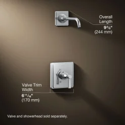 Rite-Temp® shower trim kit with lever handle, without showerhead