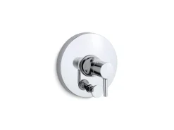 Rite-Temp® valve trim with push-button diverter