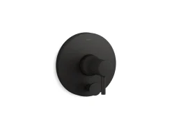 Rite-Temp® valve trim with push-button diverter