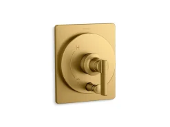 Rite-Temp® valve trim with push-button diverter