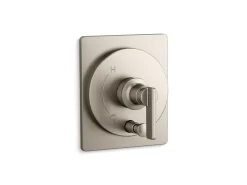 Rite-Temp® valve trim with push-button diverter