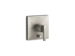 Rite-Temp® valve trim with push-button diverter