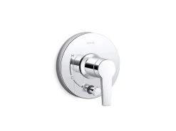 Rite-Temp® valve trim with push-button diverter