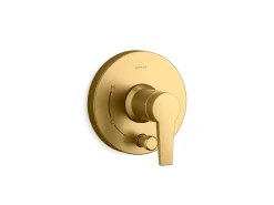 Rite-Temp® valve trim with push-button diverter