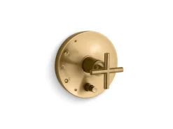 Rite-Temp® valve trim with push-button diverter and cross handle