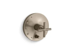 Rite-Temp® valve trim with push-button diverter and cross handle