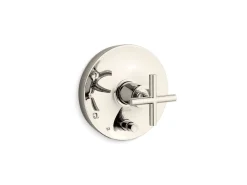Rite-Temp® valve trim with push-button diverter and cross handle