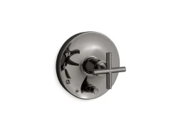 Rite-Temp® valve trim with push-button diverter and cross handle