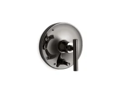 Rite-Temp® valve trim with push-button diverter and lever handle