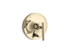 Rite-Temp® valve trim with push-button diverter and lever handle