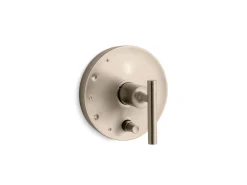 Rite-Temp® valve trim with push-button diverter and lever handle