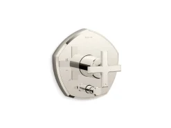 Rite-Temp® valve trim with push-button diverter and cross handle