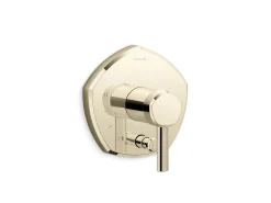 Rite-Temp® valve trim with push-button diverter and lever handle