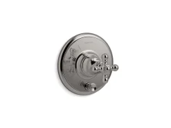 Rite-Temp® valve trim with push-button diverter and cross handle