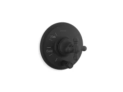 Rite-Temp® valve trim with push-button diverter and cross handle