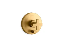 Rite-Temp® valve trim with push-button diverter and cross handle