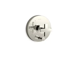Rite-Temp® valve trim with push-button diverter and cross handle