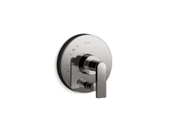 Rite-Temp® valve trim with push-button diverter and lever handle