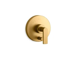 Rite-Temp® valve trim with push-button diverter and lever handle