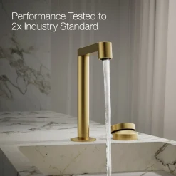 Rocker bathroom sink faucet handle