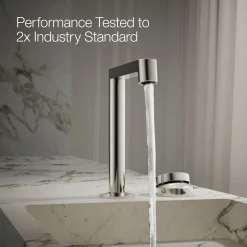 Rocker bathroom sink faucet handle