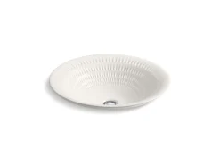 17-3/4" round drop-in bathroom sink, no overflow