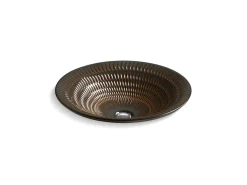 17-3/4" round drop-in bathroom sink, no overflow