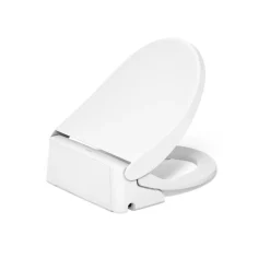 Round-front bidet toilet seat with remote control