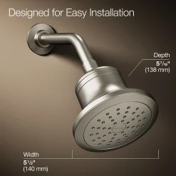 Round single-function filtered showerhead, 1.75 gpm
