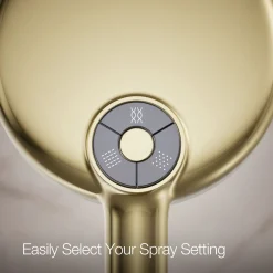 Round three-function handshower, 1.75 gpm